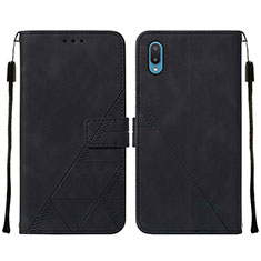 Handytasche Stand Schutzhülle Flip Leder Hülle Y01B für Samsung Galaxy A02 Schwarz