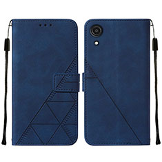 Handytasche Stand Schutzhülle Flip Leder Hülle Y01B für Samsung Galaxy A03 Core Blau