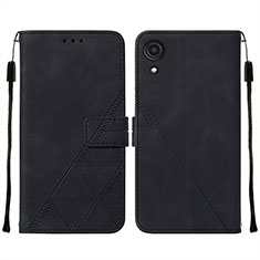 Handytasche Stand Schutzhülle Flip Leder Hülle Y01B für Samsung Galaxy A03 Core Schwarz