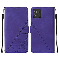 Handytasche Stand Schutzhülle Flip Leder Hülle Y01B für Samsung Galaxy A03 Violett