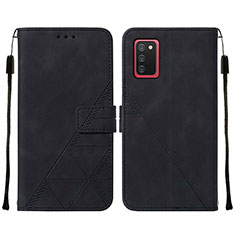 Handytasche Stand Schutzhülle Flip Leder Hülle Y01B für Samsung Galaxy A03s Schwarz