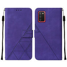 Handytasche Stand Schutzhülle Flip Leder Hülle Y01B für Samsung Galaxy A03s Violett