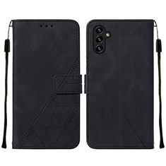 Handytasche Stand Schutzhülle Flip Leder Hülle Y01B für Samsung Galaxy A04s Schwarz