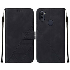 Handytasche Stand Schutzhülle Flip Leder Hülle Y01B für Samsung Galaxy A11 Schwarz