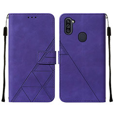 Handytasche Stand Schutzhülle Flip Leder Hülle Y01B für Samsung Galaxy A11 Violett