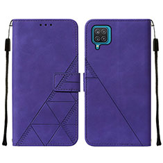 Handytasche Stand Schutzhülle Flip Leder Hülle Y01B für Samsung Galaxy A12 5G Violett