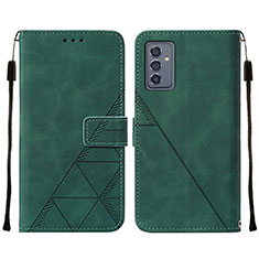 Handytasche Stand Schutzhülle Flip Leder Hülle Y01B für Samsung Galaxy A15 4G Grün