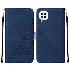 Handytasche Stand Schutzhülle Flip Leder Hülle Y01B für Samsung Galaxy A22 4G Blau