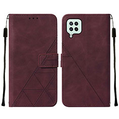 Handytasche Stand Schutzhülle Flip Leder Hülle Y01B für Samsung Galaxy A22 4G Fuchsie