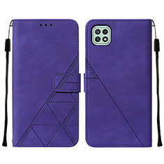 Handytasche Stand Schutzhülle Flip Leder Hülle Y01B für Samsung Galaxy A22 5G Violett