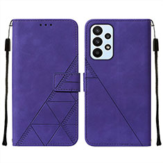 Handytasche Stand Schutzhülle Flip Leder Hülle Y01B für Samsung Galaxy A23 4G Violett