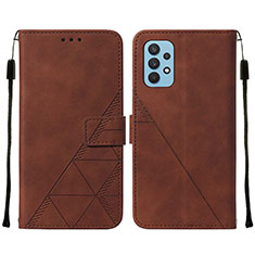 Handytasche Stand Schutzhülle Flip Leder Hülle Y01B für Samsung Galaxy A32 4G Braun