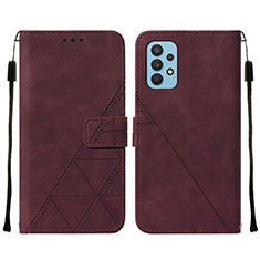 Handytasche Stand Schutzhülle Flip Leder Hülle Y01B für Samsung Galaxy A32 4G Fuchsie