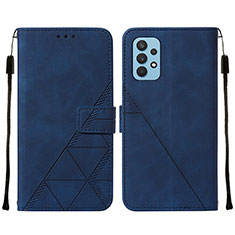 Handytasche Stand Schutzhülle Flip Leder Hülle Y01B für Samsung Galaxy A32 5G Blau