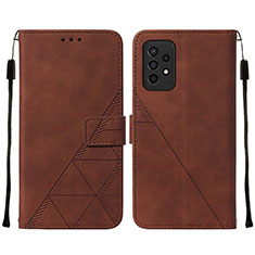 Handytasche Stand Schutzhülle Flip Leder Hülle Y01B für Samsung Galaxy A33 5G Braun