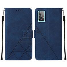 Handytasche Stand Schutzhülle Flip Leder Hülle Y01B für Samsung Galaxy A52 4G Blau