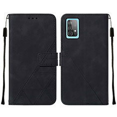 Handytasche Stand Schutzhülle Flip Leder Hülle Y01B für Samsung Galaxy A52 4G Schwarz