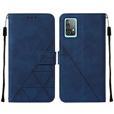 Handytasche Stand Schutzhülle Flip Leder Hülle Y01B für Samsung Galaxy A52 5G Blau