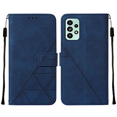 Handytasche Stand Schutzhülle Flip Leder Hülle Y01B für Samsung Galaxy A53 5G Blau