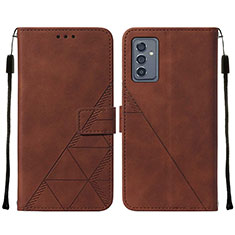 Handytasche Stand Schutzhülle Flip Leder Hülle Y01B für Samsung Galaxy A82 5G Braun