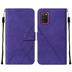 Handytasche Stand Schutzhülle Flip Leder Hülle Y01B für Samsung Galaxy F02S SM-E025F Violett