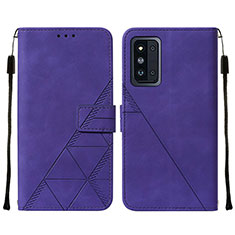 Handytasche Stand Schutzhülle Flip Leder Hülle Y01B für Samsung Galaxy F52 5G Violett