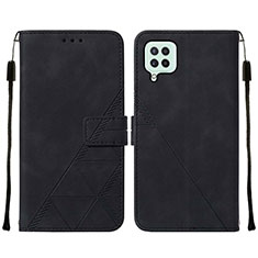 Handytasche Stand Schutzhülle Flip Leder Hülle Y01B für Samsung Galaxy M32 4G Schwarz