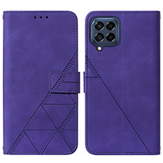 Handytasche Stand Schutzhülle Flip Leder Hülle Y01B für Samsung Galaxy M53 5G Violett
