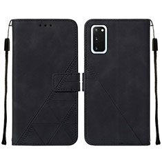 Handytasche Stand Schutzhülle Flip Leder Hülle Y01B für Samsung Galaxy S20 5G Schwarz