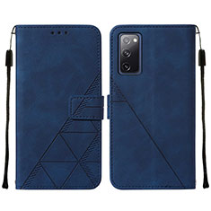 Handytasche Stand Schutzhülle Flip Leder Hülle Y01B für Samsung Galaxy S20 FE 4G Blau