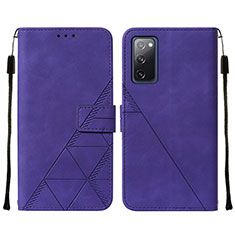 Handytasche Stand Schutzhülle Flip Leder Hülle Y01B für Samsung Galaxy S20 FE 5G Violett