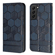 Handytasche Stand Schutzhülle Flip Leder Hülle Y01B für Samsung Galaxy S21 FE 5G Blau