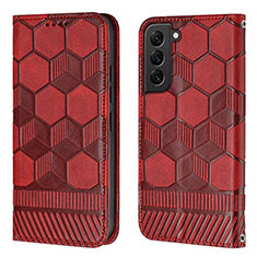 Handytasche Stand Schutzhülle Flip Leder Hülle Y01B für Samsung Galaxy S21 FE 5G Rot