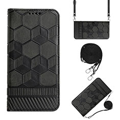 Handytasche Stand Schutzhülle Flip Leder Hülle Y01B für Xiaomi POCO C3 Schwarz