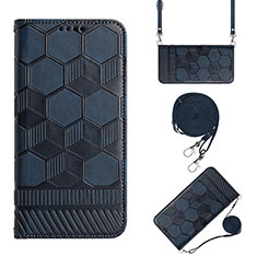 Handytasche Stand Schutzhülle Flip Leder Hülle Y01B für Xiaomi Redmi 10 India Blau