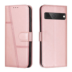 Handytasche Stand Schutzhülle Flip Leder Hülle Y01X für Google Pixel 7 5G Rosegold