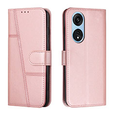 Handytasche Stand Schutzhülle Flip Leder Hülle Y01X für Huawei Honor X5 Plus Rosegold