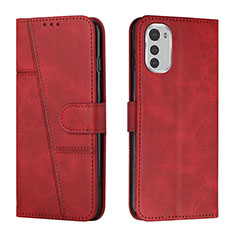Handytasche Stand Schutzhülle Flip Leder Hülle Y01X für Motorola Moto E32s Rot