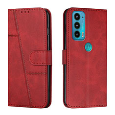 Handytasche Stand Schutzhülle Flip Leder Hülle Y01X für Motorola Moto Edge 20 5G Rot