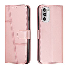 Handytasche Stand Schutzhülle Flip Leder Hülle Y01X für Motorola Moto Edge (2022) 5G Rosegold