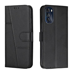 Handytasche Stand Schutzhülle Flip Leder Hülle Y01X für Motorola Moto G 5G (2022) Schwarz