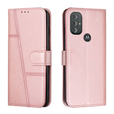 Handytasche Stand Schutzhülle Flip Leder Hülle Y01X für Motorola Moto G Power (2022) Rosegold