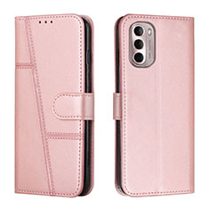 Handytasche Stand Schutzhülle Flip Leder Hülle Y01X für Motorola Moto G Stylus (2022) 4G Rosegold