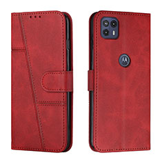 Handytasche Stand Schutzhülle Flip Leder Hülle Y01X für Motorola Moto G50 5G Rot