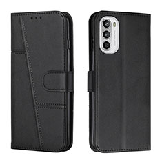 Handytasche Stand Schutzhülle Flip Leder Hülle Y01X für Motorola MOTO G52 Schwarz