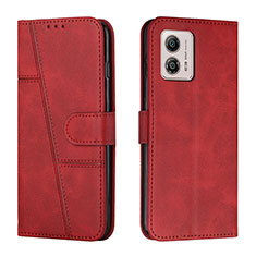 Handytasche Stand Schutzhülle Flip Leder Hülle Y01X für Motorola Moto G53j 5G Rot