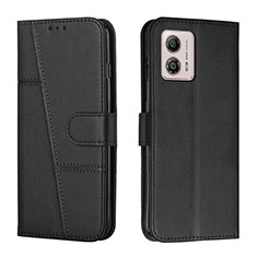 Handytasche Stand Schutzhülle Flip Leder Hülle Y01X für Motorola Moto G53y 5G Schwarz