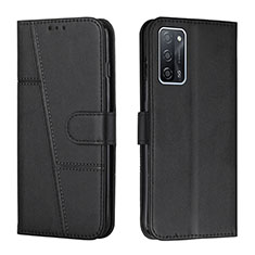 Handytasche Stand Schutzhülle Flip Leder Hülle Y01X für Oppo A55 5G Schwarz