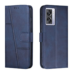 Handytasche Stand Schutzhülle Flip Leder Hülle Y01X für Oppo A56S 5G Blau