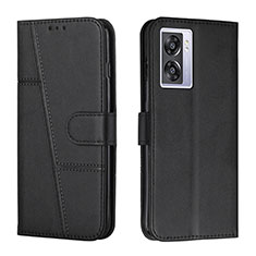 Handytasche Stand Schutzhülle Flip Leder Hülle Y01X für Oppo A56S 5G Schwarz